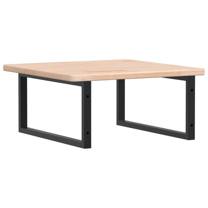 Badkamer Wandschap Staal En Massief Eikenhout Grijs