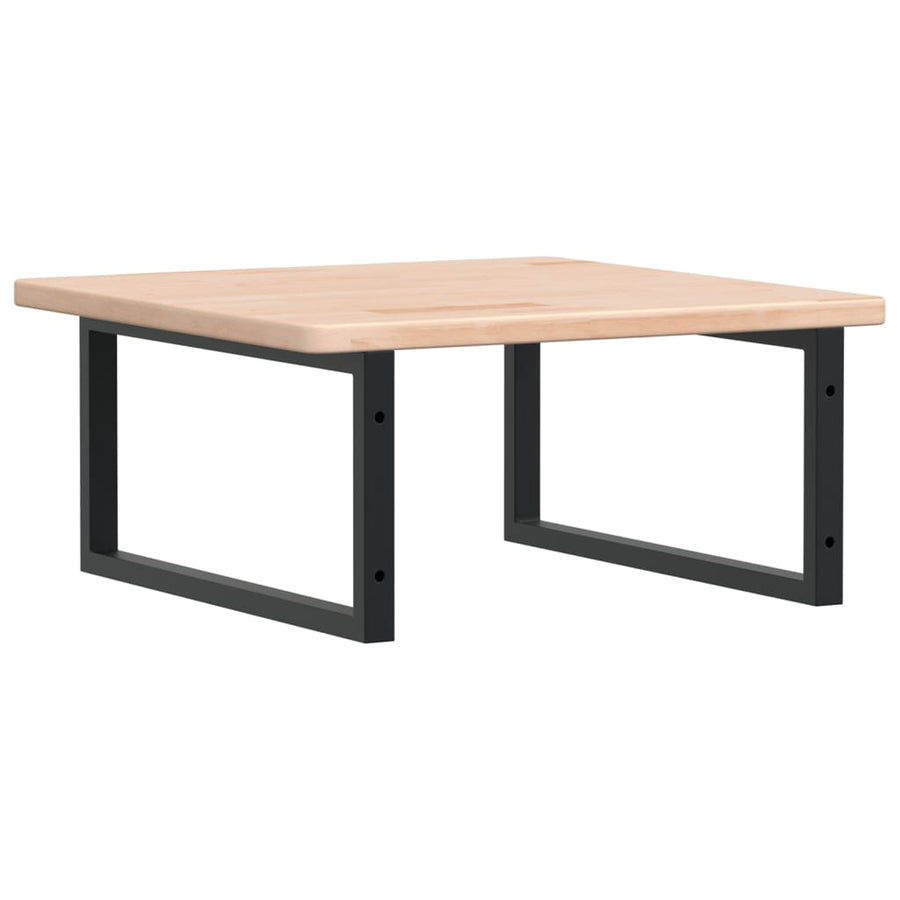 Badkamer Wandschap Staal En Massief Eikenhout Grijs