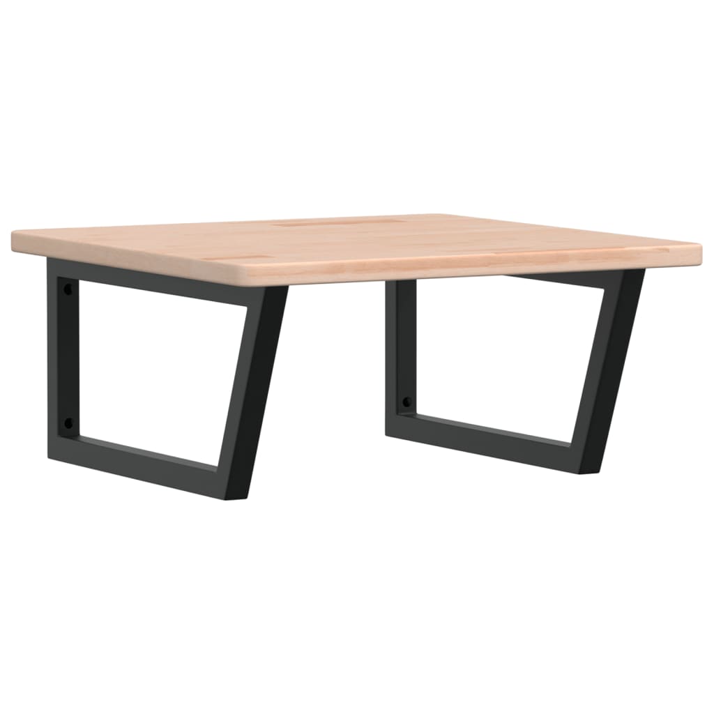 Badkamer wandschap staal en massief eikenhout