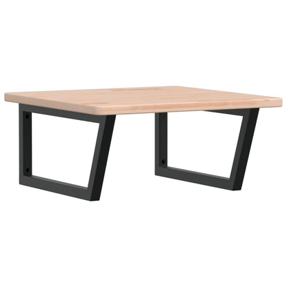 Badkamer wandschap staal en massief eikenhout
