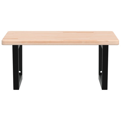 Badkamer wandschap staal en massief eikenhout