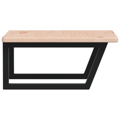Badkamer wandschap staal en massief eikenhout