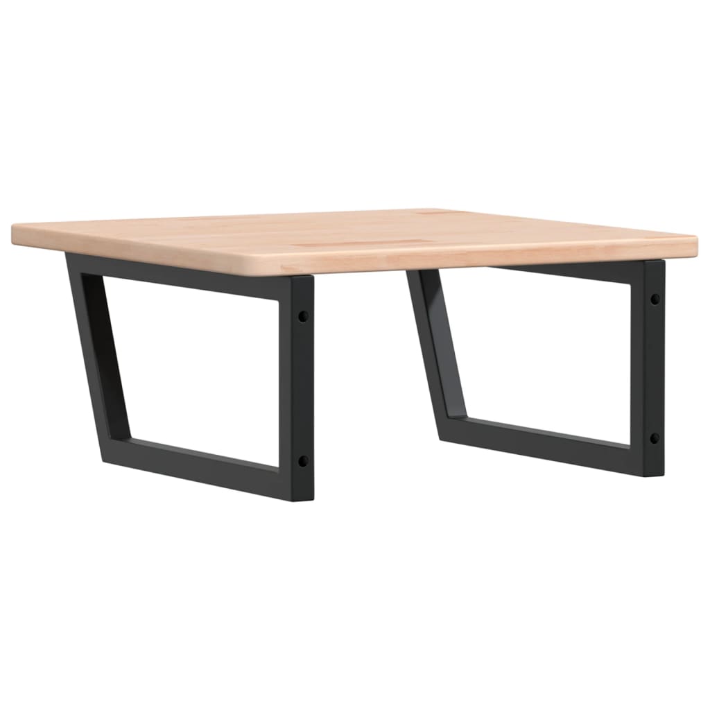 Badkamer wandschap staal en massief eikenhout