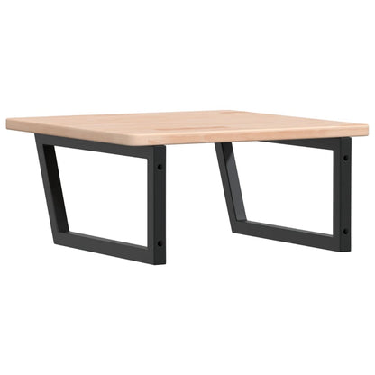 Badkamer wandschap staal en massief eikenhout