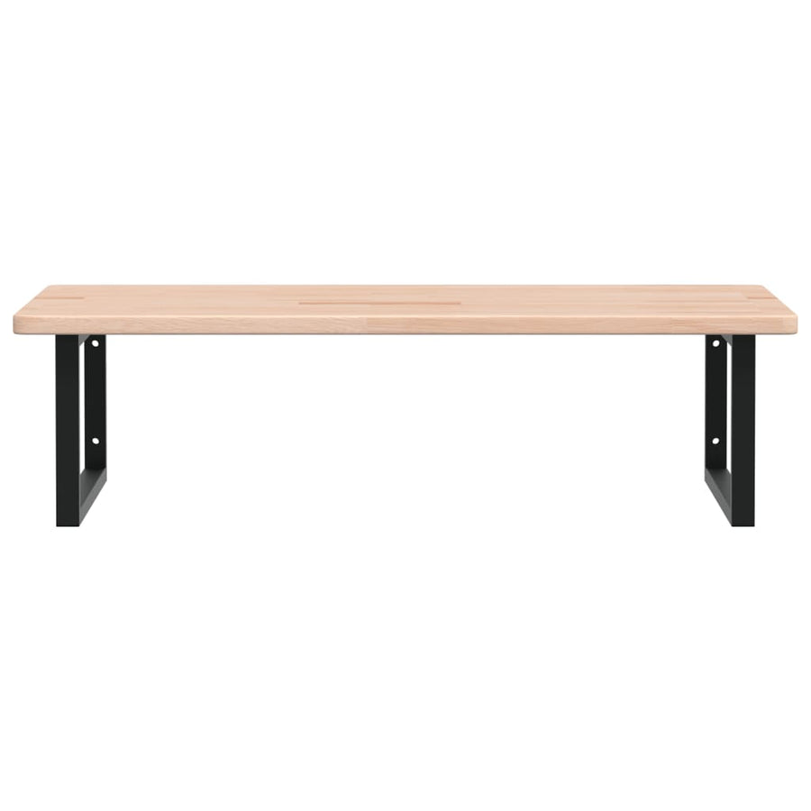 Badkamer wandschap staal en massief eikenhout