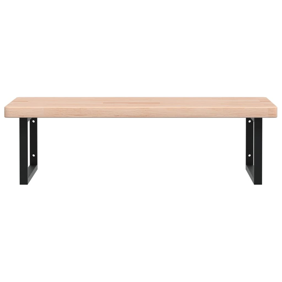 Badkamer Wandschap Staal En Massief Eikenhout