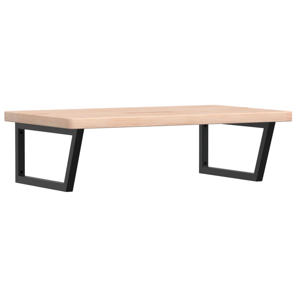 Badkamer Wandschap Staal En Massief Eikenhout 1 100 x 60 x 4 cm Bruin en zwart