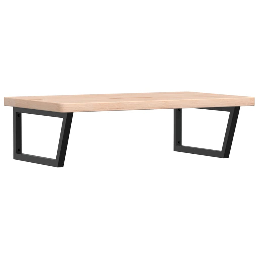 Badkamer Wandschap Staal En Massief Eikenhout 1 100 x 60 x 4 cm Bruin en zwart