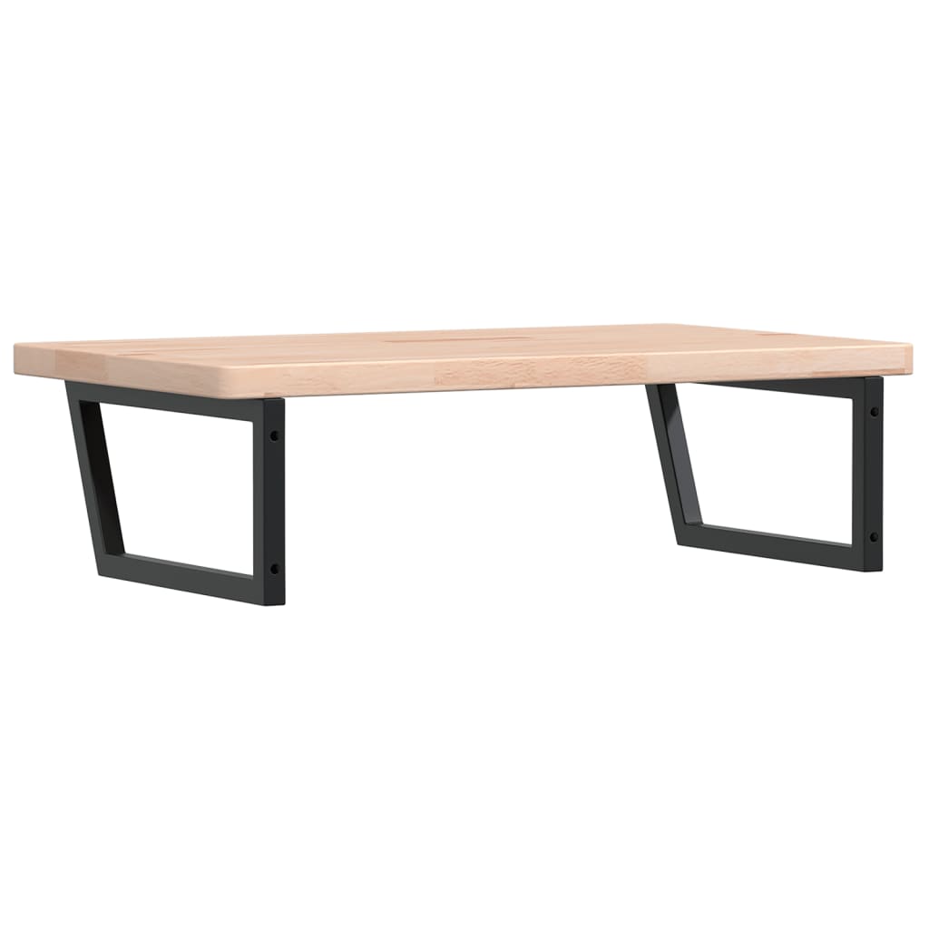 Badkamer Wandschap Staal En Massief Eikenhout 1 100 x 60 x 4 cm Bruin en zwart