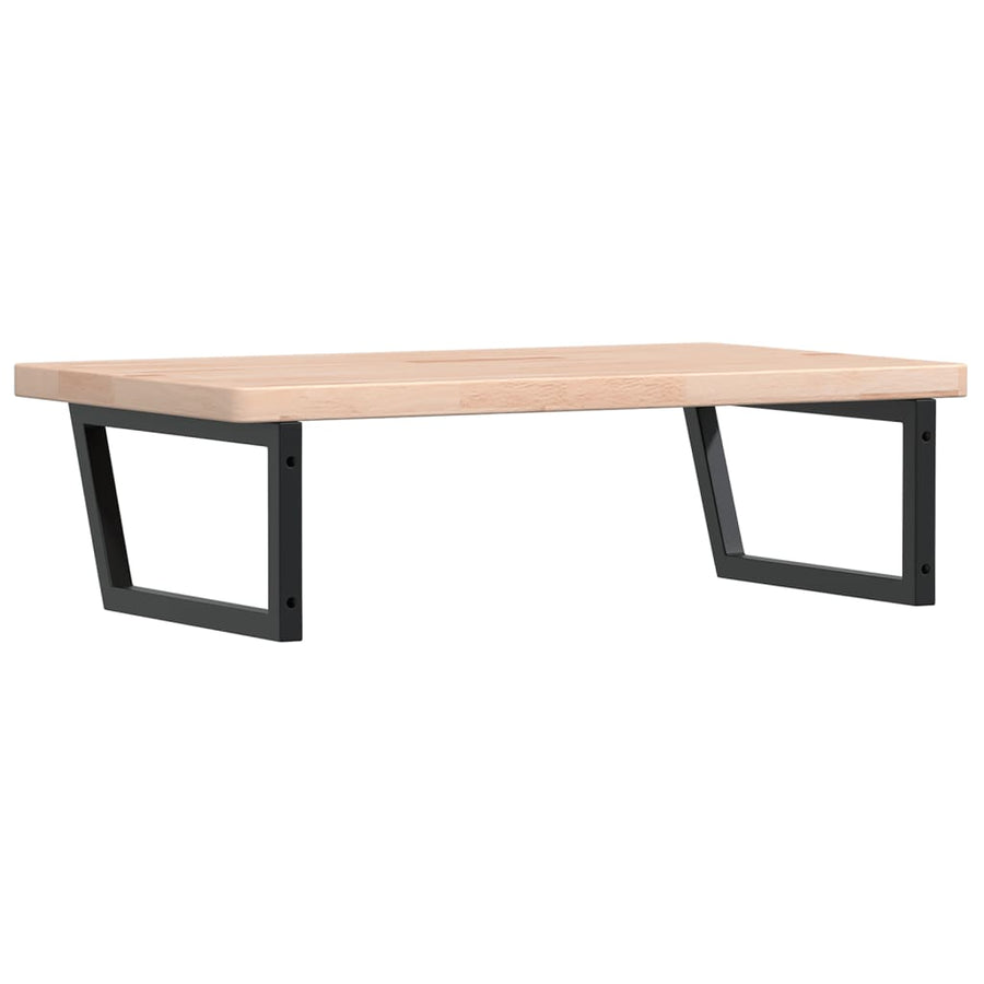 Badkamer Wandschap Staal En Massief Eikenhout 1 100 x 60 x 4 cm Bruin en zwart