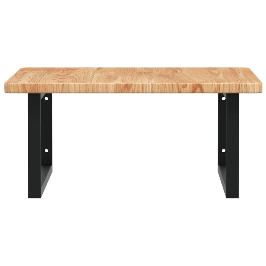 Badkamer Wandschap Staal En Massief Eikenhout