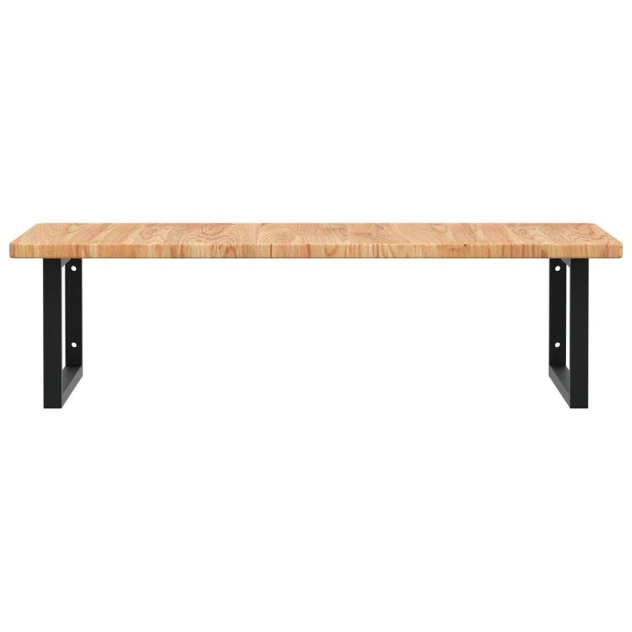 Badkamer Wandschap Staal En Massief Eikenhout 1