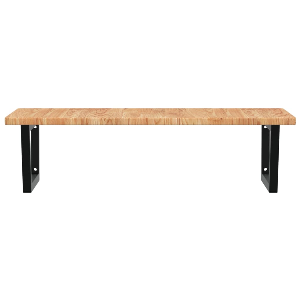 Badkamer wandschap staal en massief eikenhout