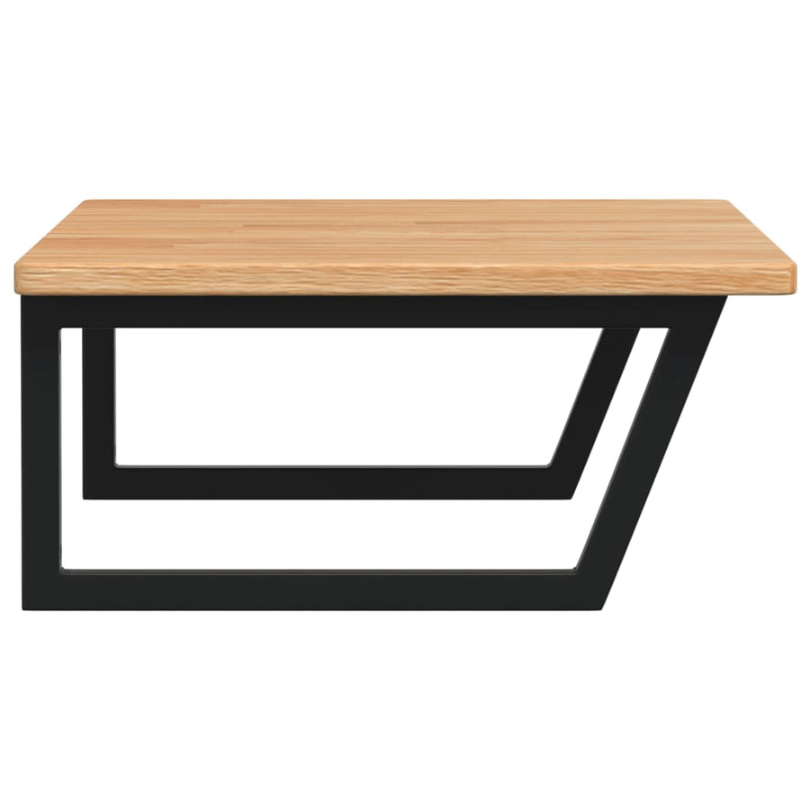Badkamer wandschap staal en massief eikenhout