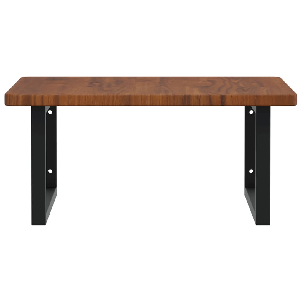 Badkamer Wandschap Staal En Massief Eikenhout