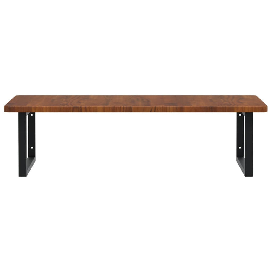 Badkamer Wandschap Staal En Massief Eikenhout
