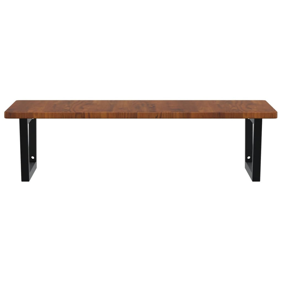 Badkamer wandschap staal en massief eikenhout