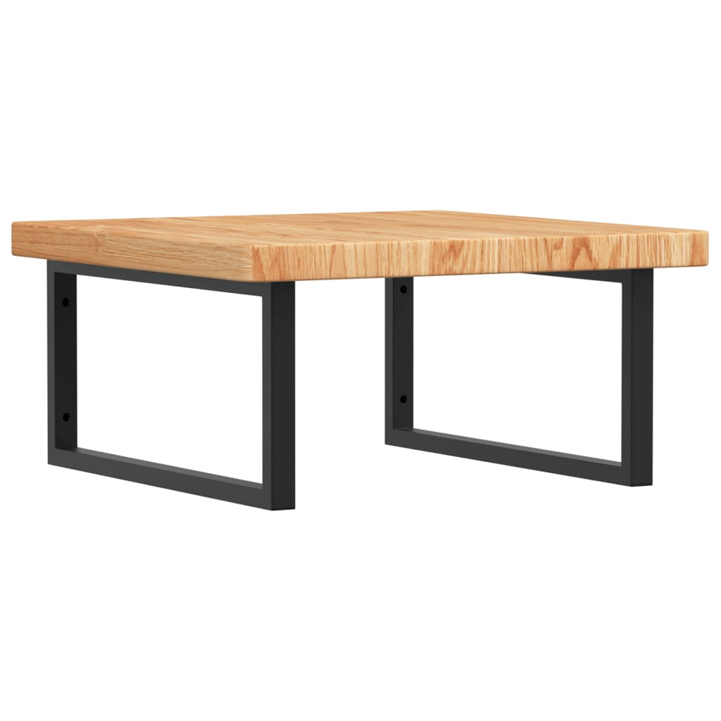 Badkamer Wandschap Staal En Massief Eikenhout