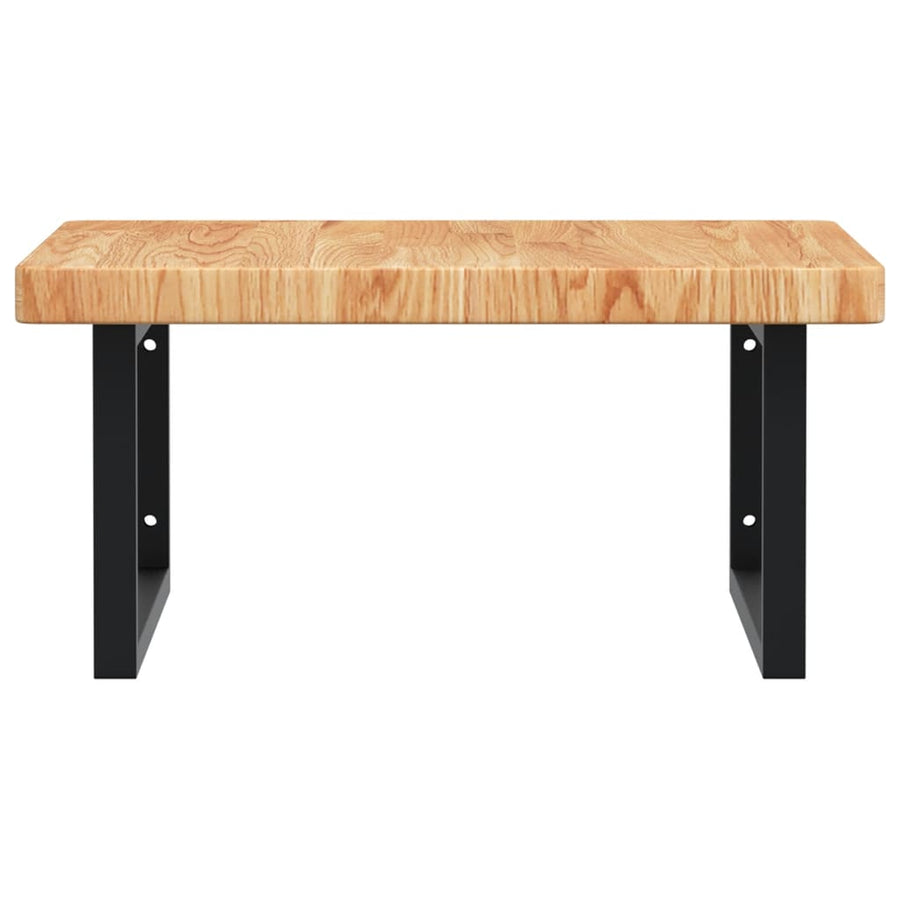 Badkamer Wandschap Staal En Massief Eikenhout