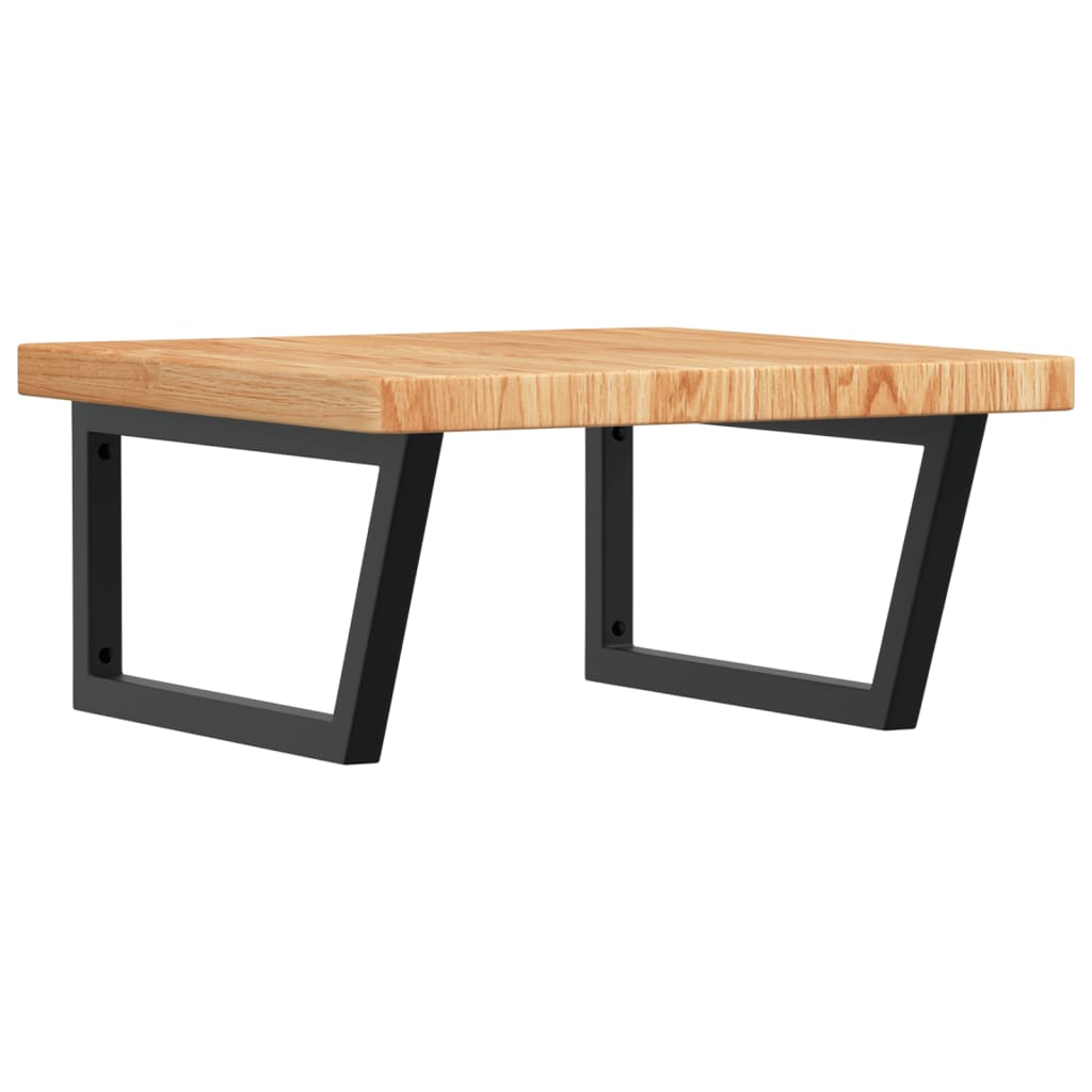 Badkamer Wandschap Staal En Massief Eikenhout