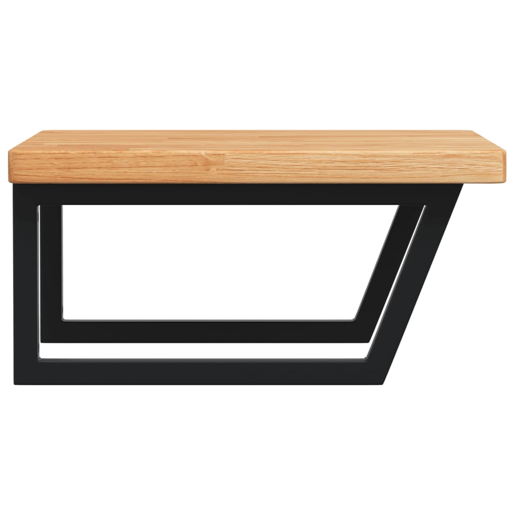 Badkamer Wandschap Staal En Massief Eikenhout