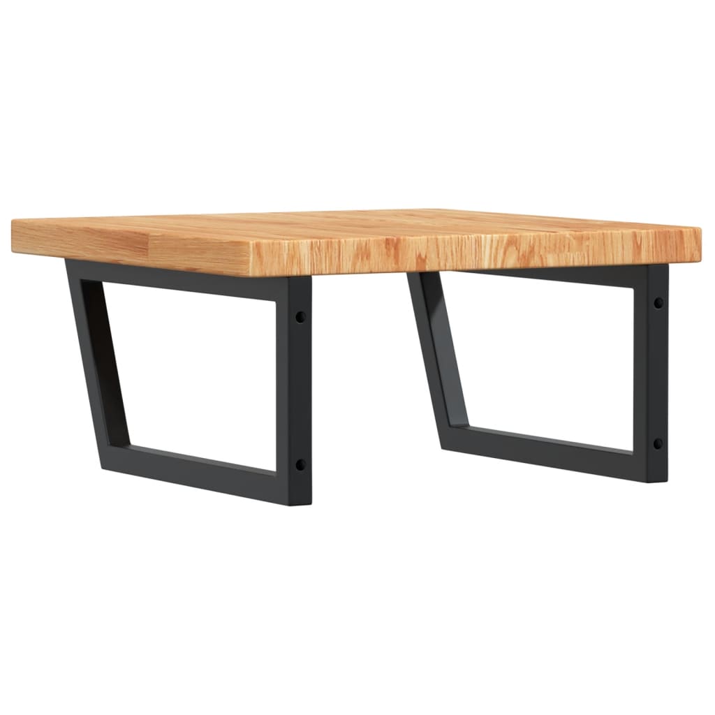 Badkamer Wandschap Staal En Massief Eikenhout