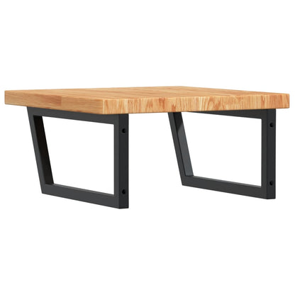 Badkamer Wandschap Staal En Massief Eikenhout