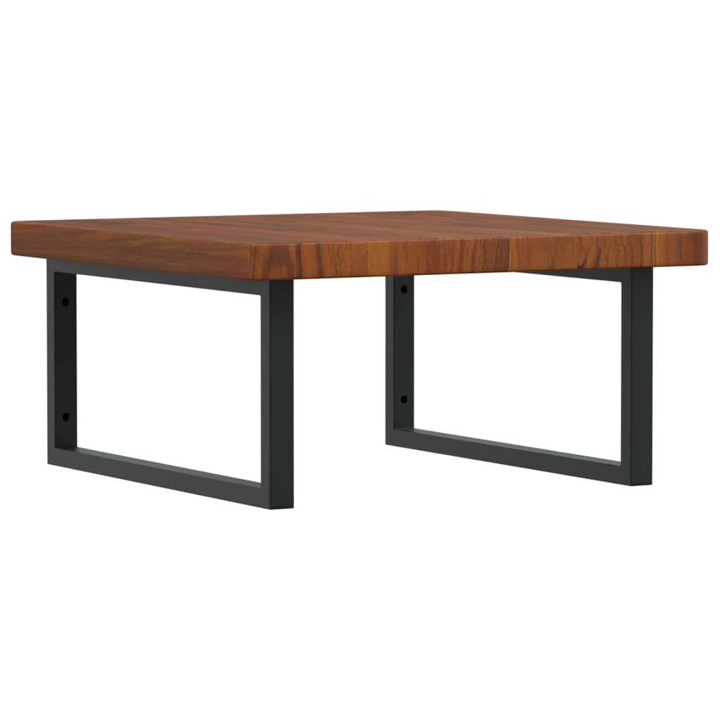 Badkamer wandschap staal en massief eikenhout
