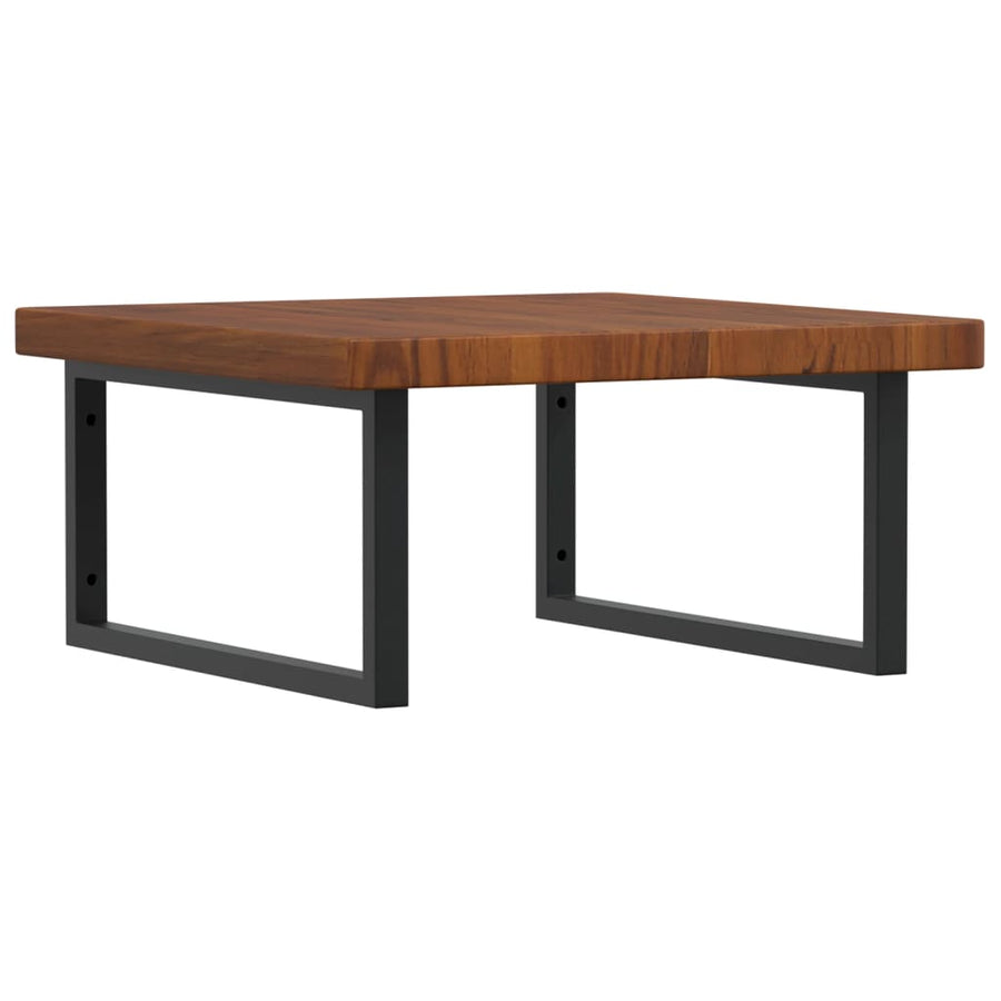Badkamer wandschap staal en massief eikenhout