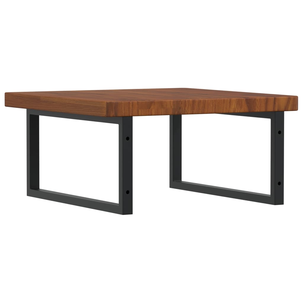 Badkamer wandschap staal en massief eikenhout