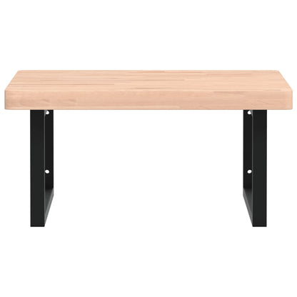 Badkamer Wandschap Staal En Massief Beukenhout
