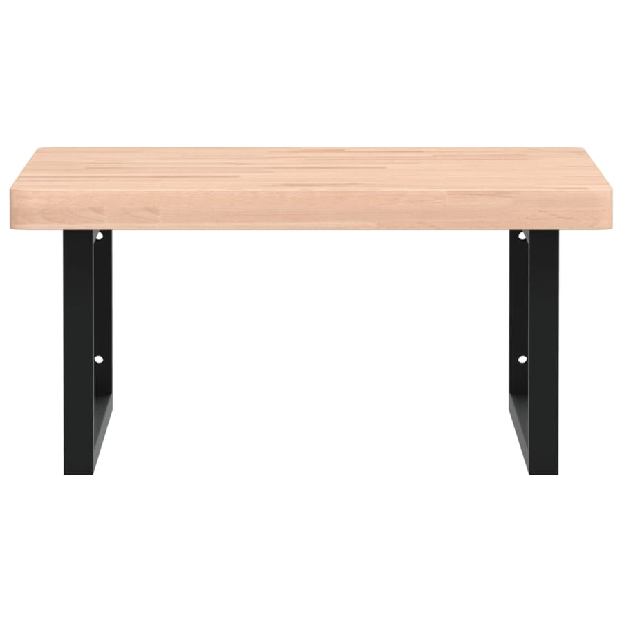 Badkamer Wandschap Staal En Massief Beukenhout