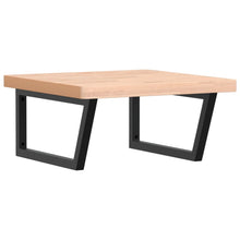 Badkamer Wandschap Staal En Massief Beukenhout 1 60 x 60 x 4 cm Bruin en zwart