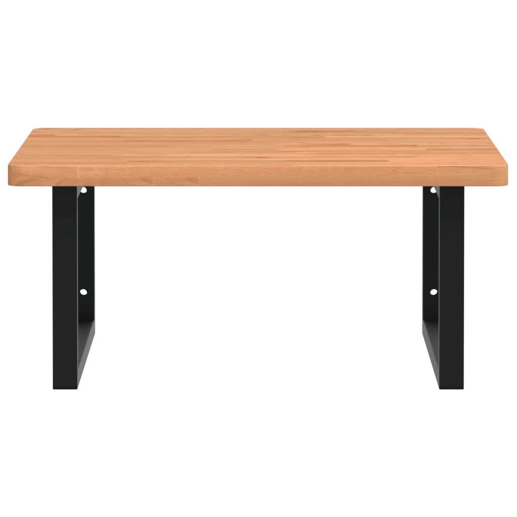 Badkamer Wandschap Staal En Massief Beukenhout