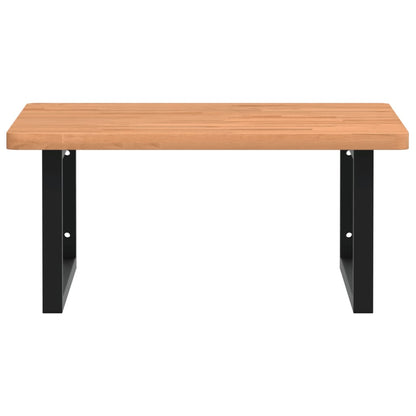 Badkamer Wandschap Staal En Massief Beukenhout