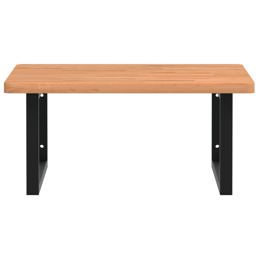 Badkamer Wandschap Staal En Massief Beukenhout