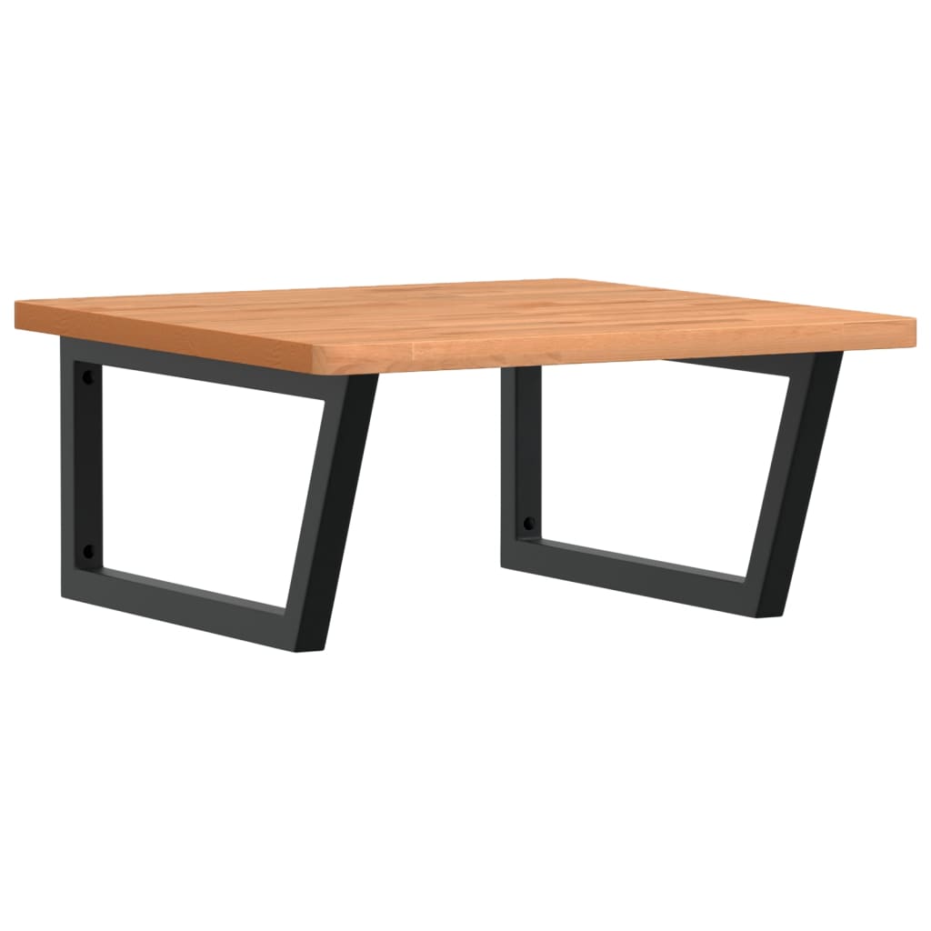 Badkamer wandschap staal en massief beukenhout