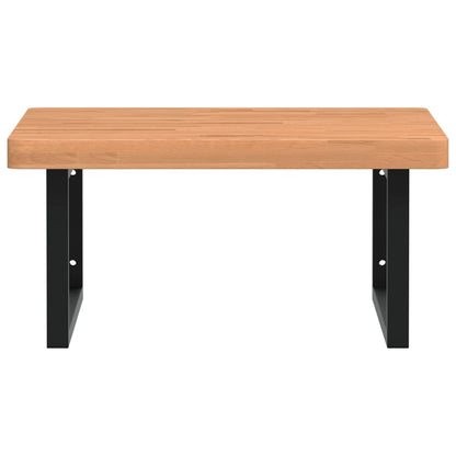Badkamer Wandschap Staal En Massief Beukenhout