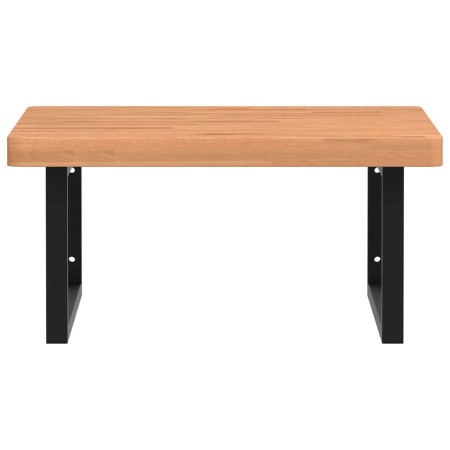 Badkamer Wandschap Staal En Massief Beukenhout