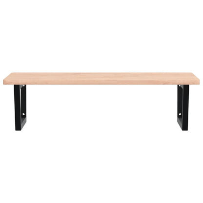 Badkamer wandschap staal en massief beukenhout