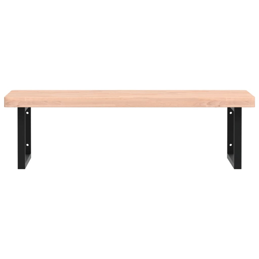 Badkamer Wandschap Staal En Massief Beukenhout Betongrijs