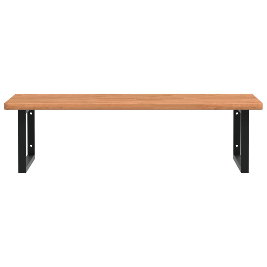 Badkamer Wandschap Staal En Massief Beukenhout