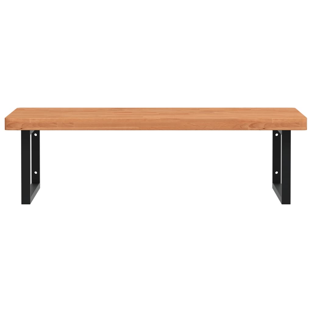Badkamer Wandschap Staal En Massief Beukenhout