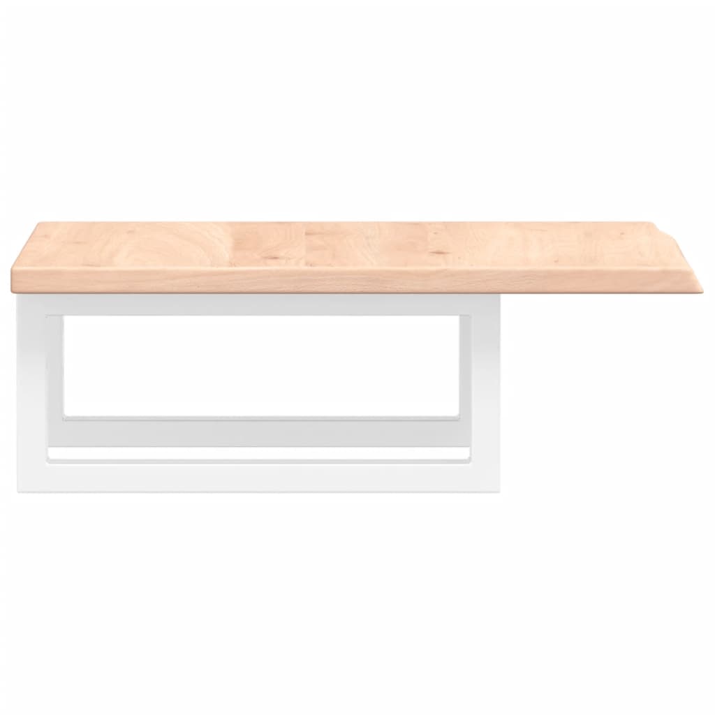 Badkamer wandschap staal en massief eikenhout