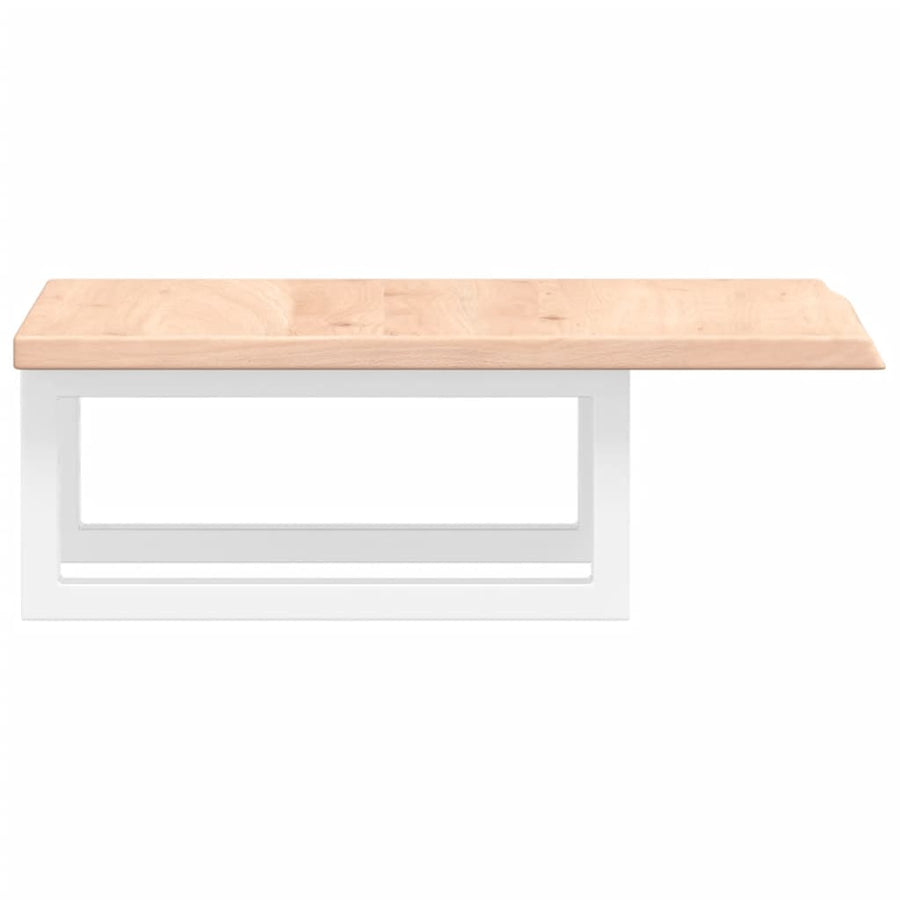 Badkamer wandschap staal en massief eikenhout