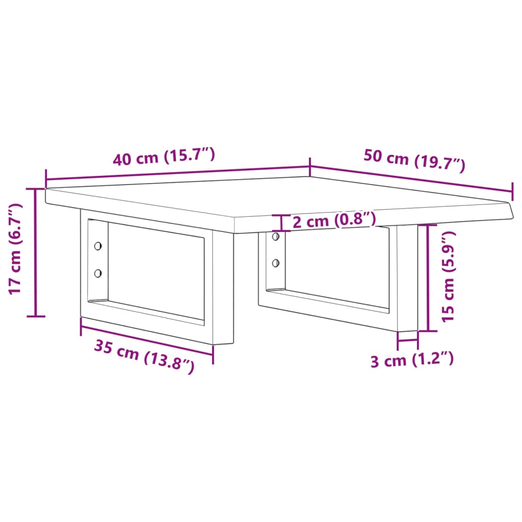 Badkamer wandschap staal en massief eikenhout
