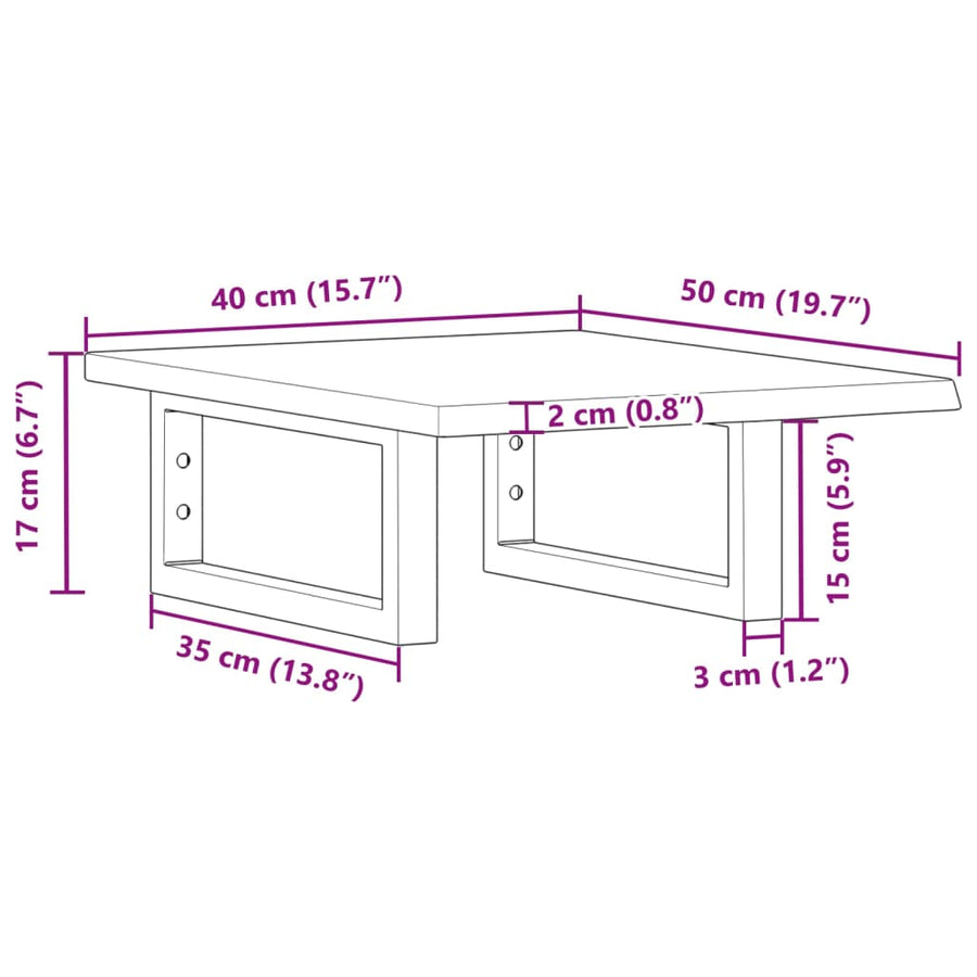 Badkamer wandschap staal en massief eikenhout