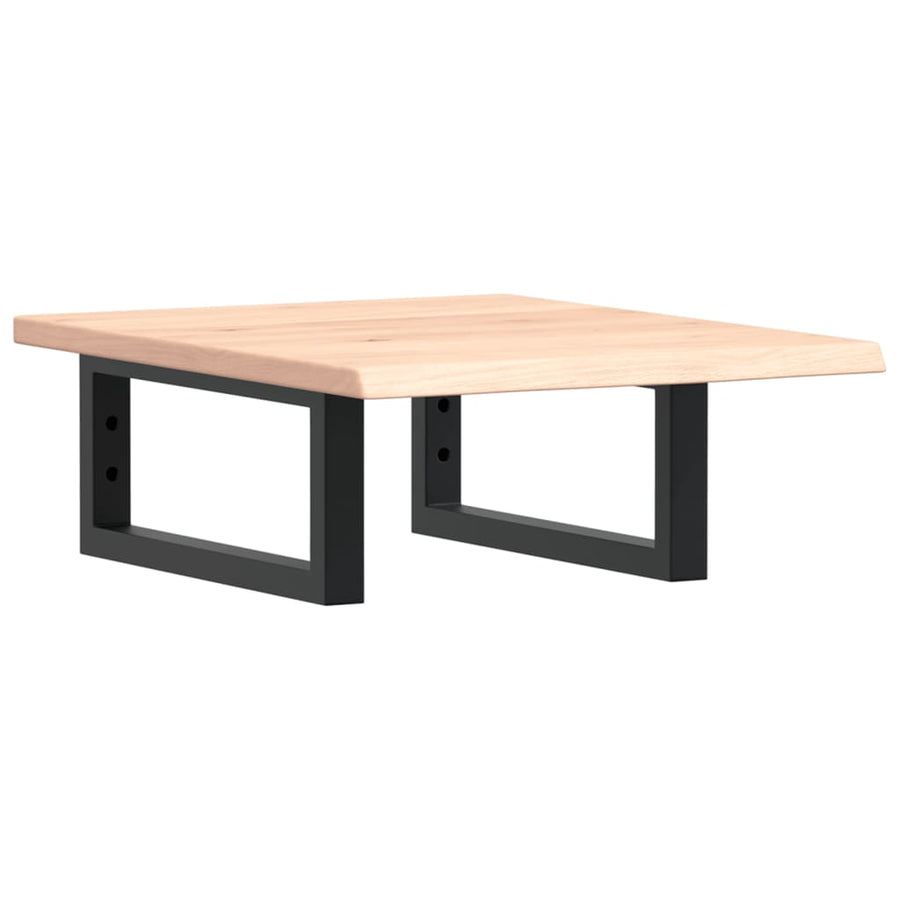 Badkamer wandschap staal en massief eikenhout