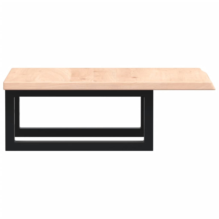 Badkamer wandschap staal en massief eikenhout