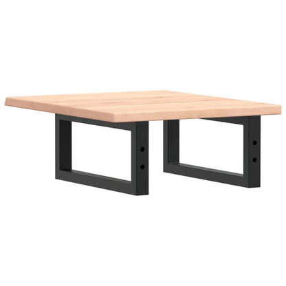 Badkamer wandschap staal en massief eikenhout